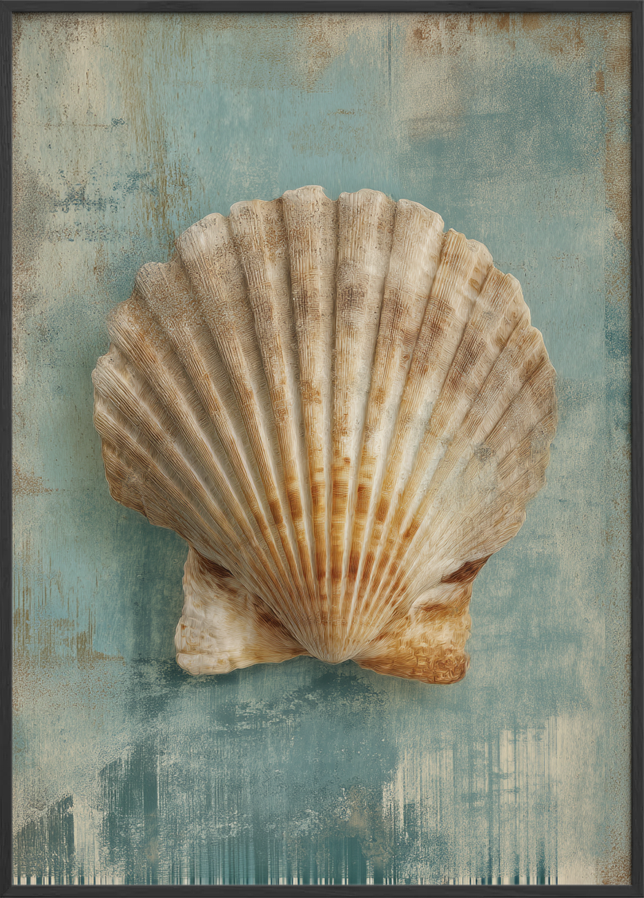 Havsus i kammuslingens skal - Black Frame, No Border