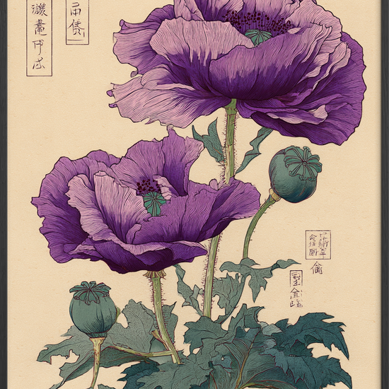 Hvisken fra lilla kronblade - Black Frame, No Border