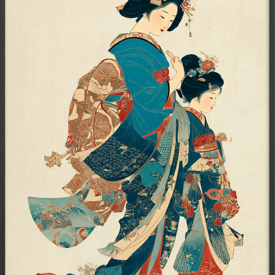 Silkesus fra broderede kimonoer - Black Frame, No Border