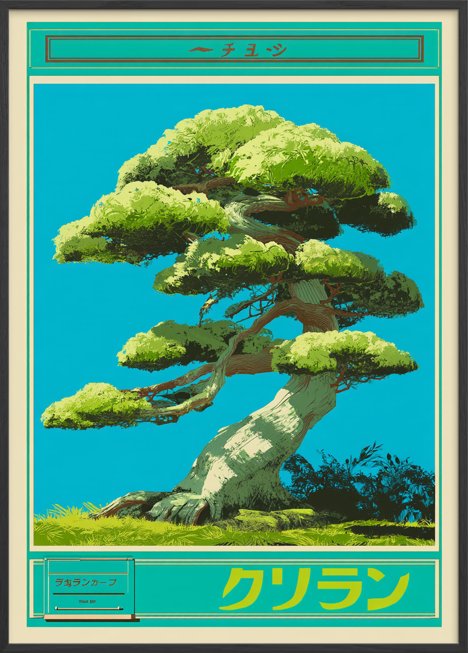 Vindens hvisken i grønne kroner - Black Frame, No Border