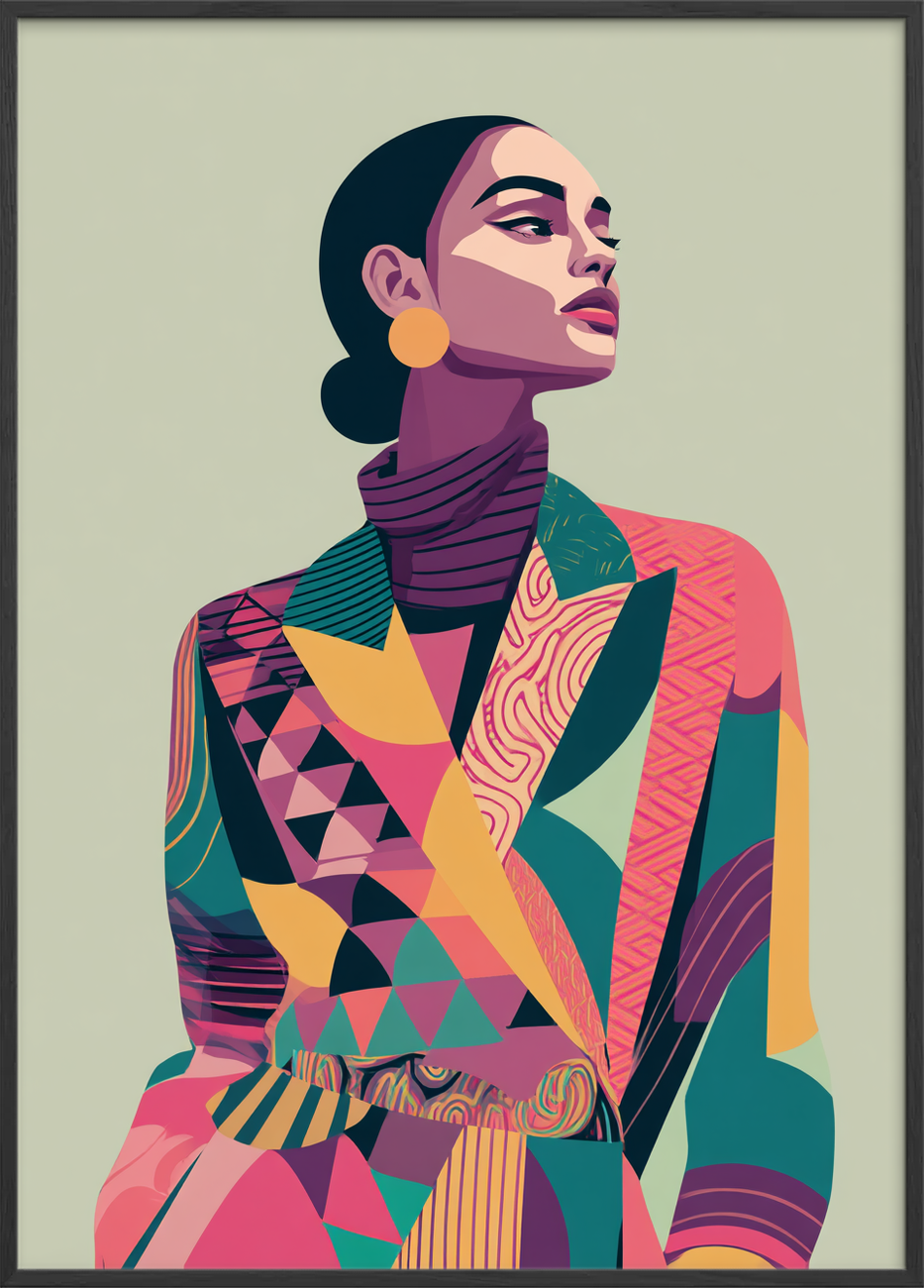 Suset af farvede stoffer - Black Frame, No Border