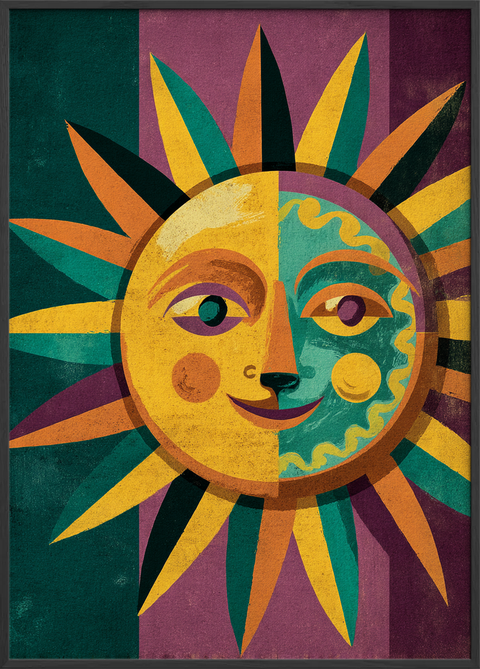 Solens lune hvisken - Black Frame, No Border