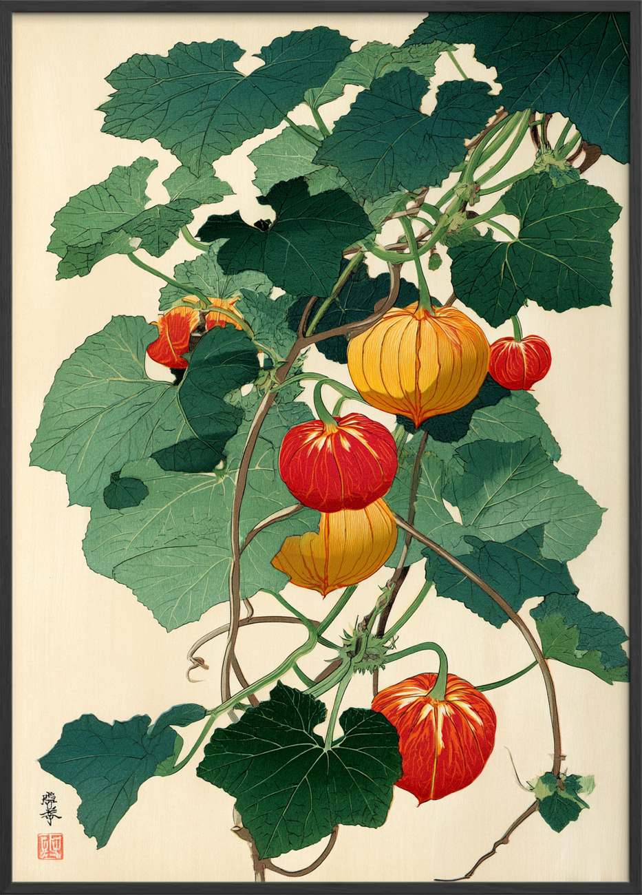 Hviskende lanterner i vinden - Black Frame, No Border