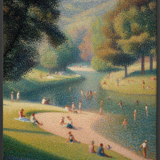 Sommerens sus i græsset - Black Frame, No Border