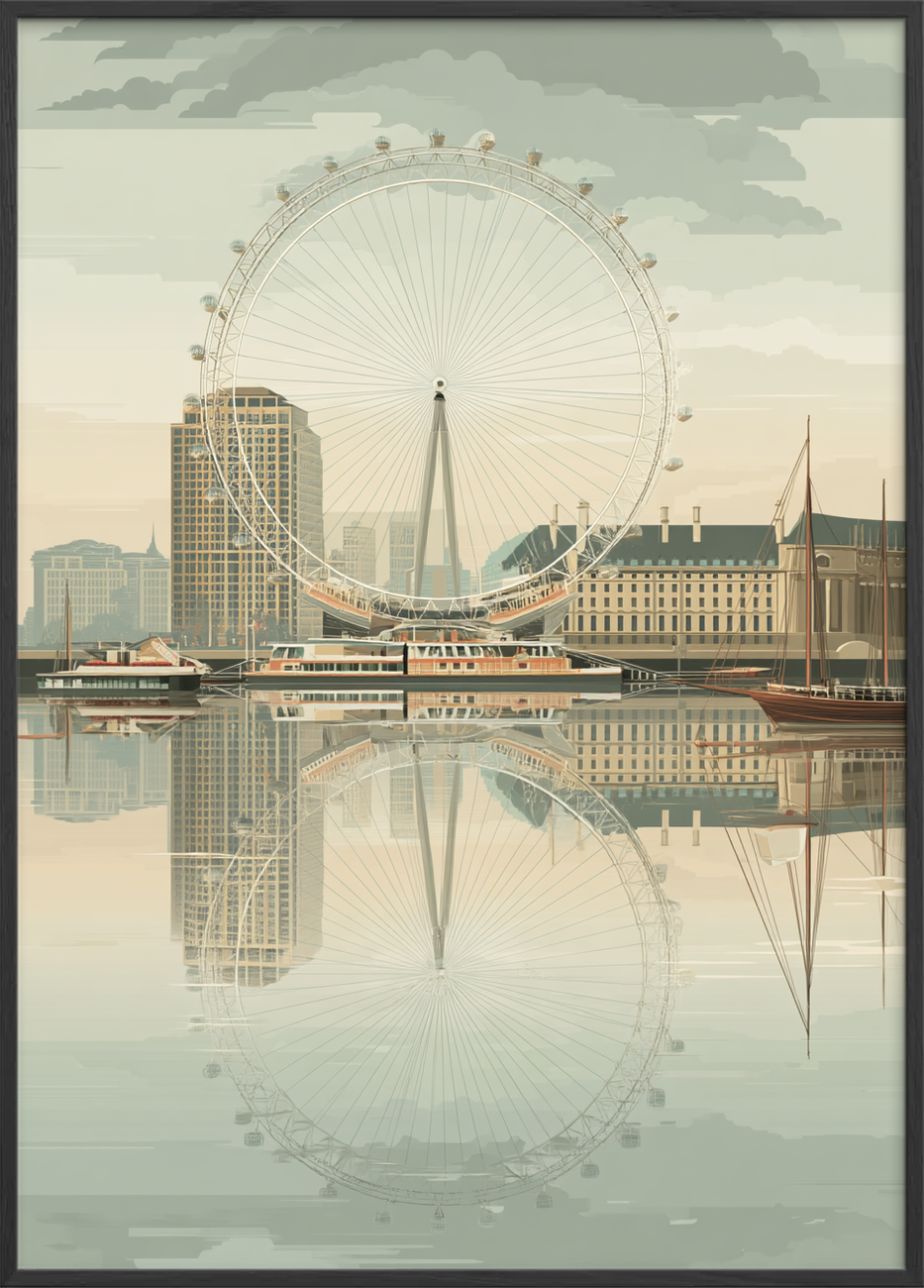 Sus over spejlende by - Black Frame, No Border