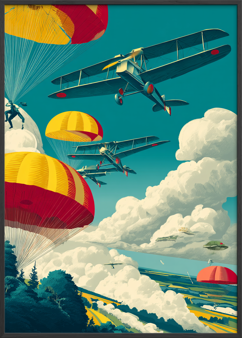 Luftens trommeslag i frit fald - Black Frame, No Border