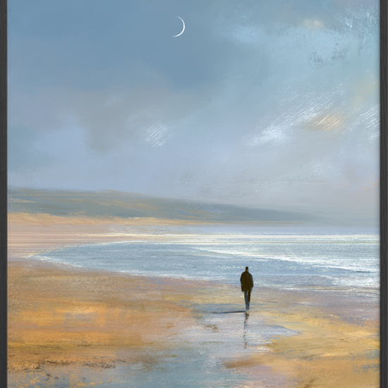 Måneskæret hvisker over havet - Black Frame, No Border