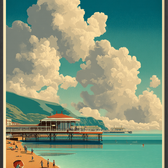 Havets hvisken ved molen - Black Frame, No Border