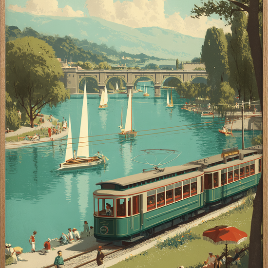 Sporvognens stille klang - Oak Frame, No Border