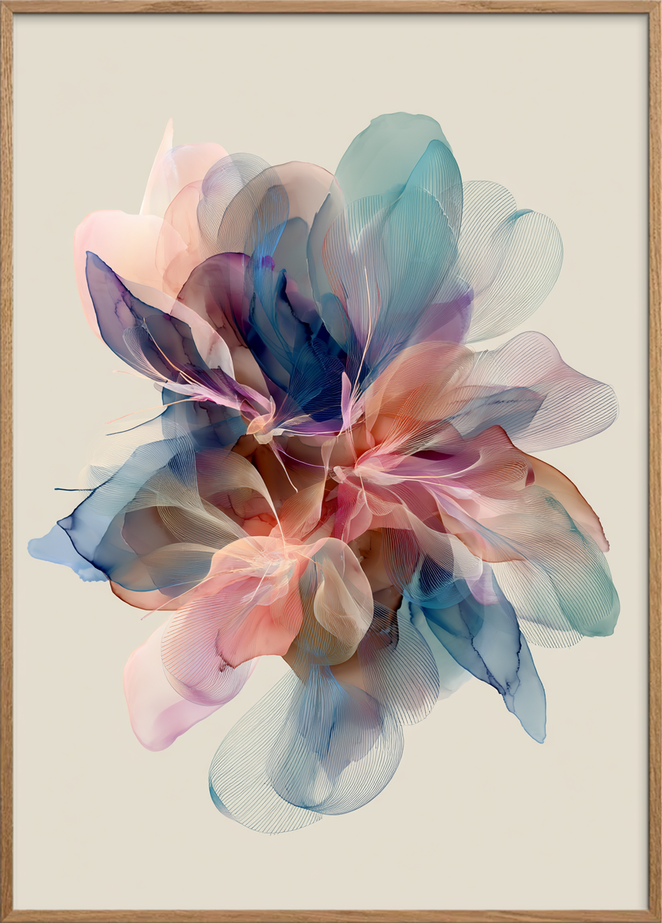 Suset af silke - Oak Frame, No Border