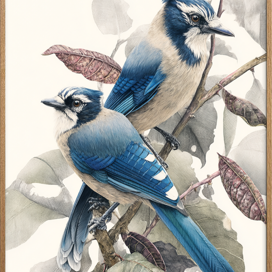 Blå hvisken i grenene - Oak Frame, No Border