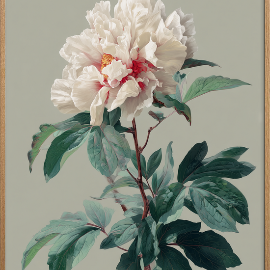 Suk fra silkeblød blomst - Oak Frame, No Border