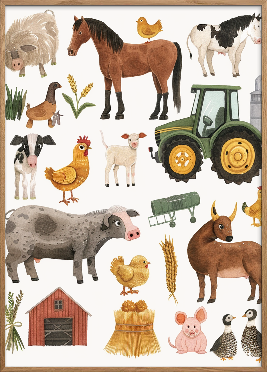 Lugten af nyslået hø - Oak Frame, No Border