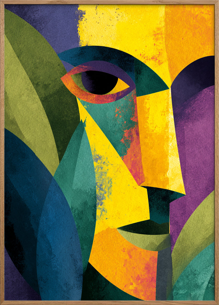 Stilhedens farverige hvisken - Oak Frame, No Border