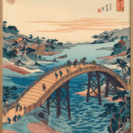 Broens hvisken over bølgerne - Oak Frame, No Border