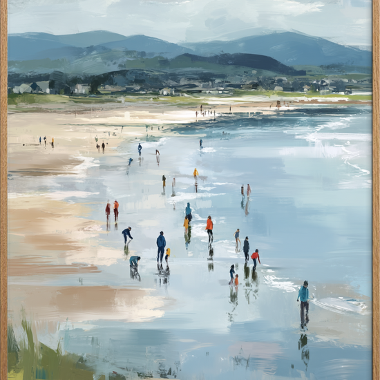 Havets stille hvisken - Oak Frame, No Border