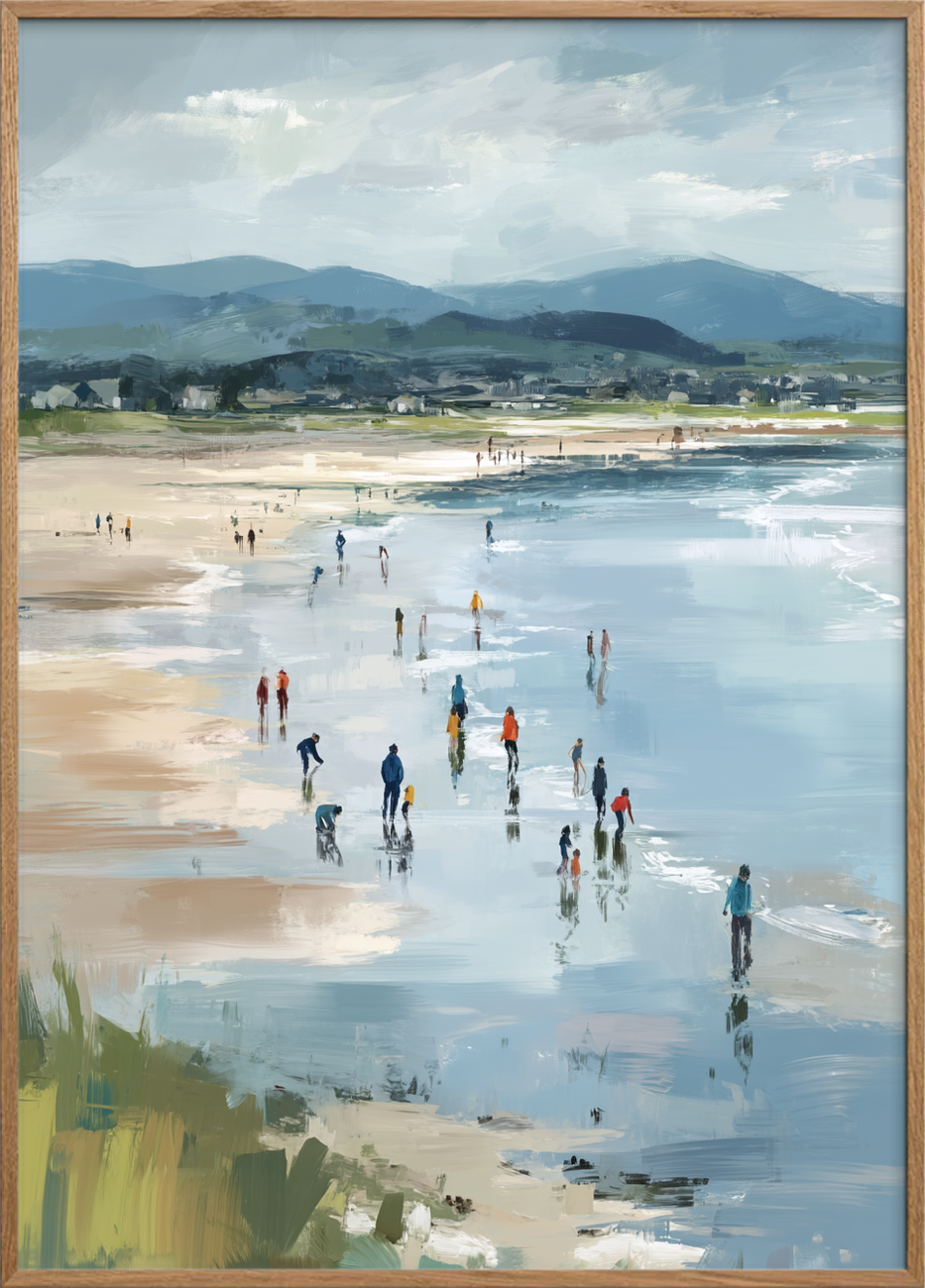 Havets stille hvisken - Oak Frame, No Border