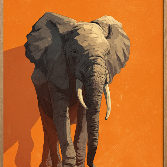 Tunge trin som trommer - Oak Frame, No Border