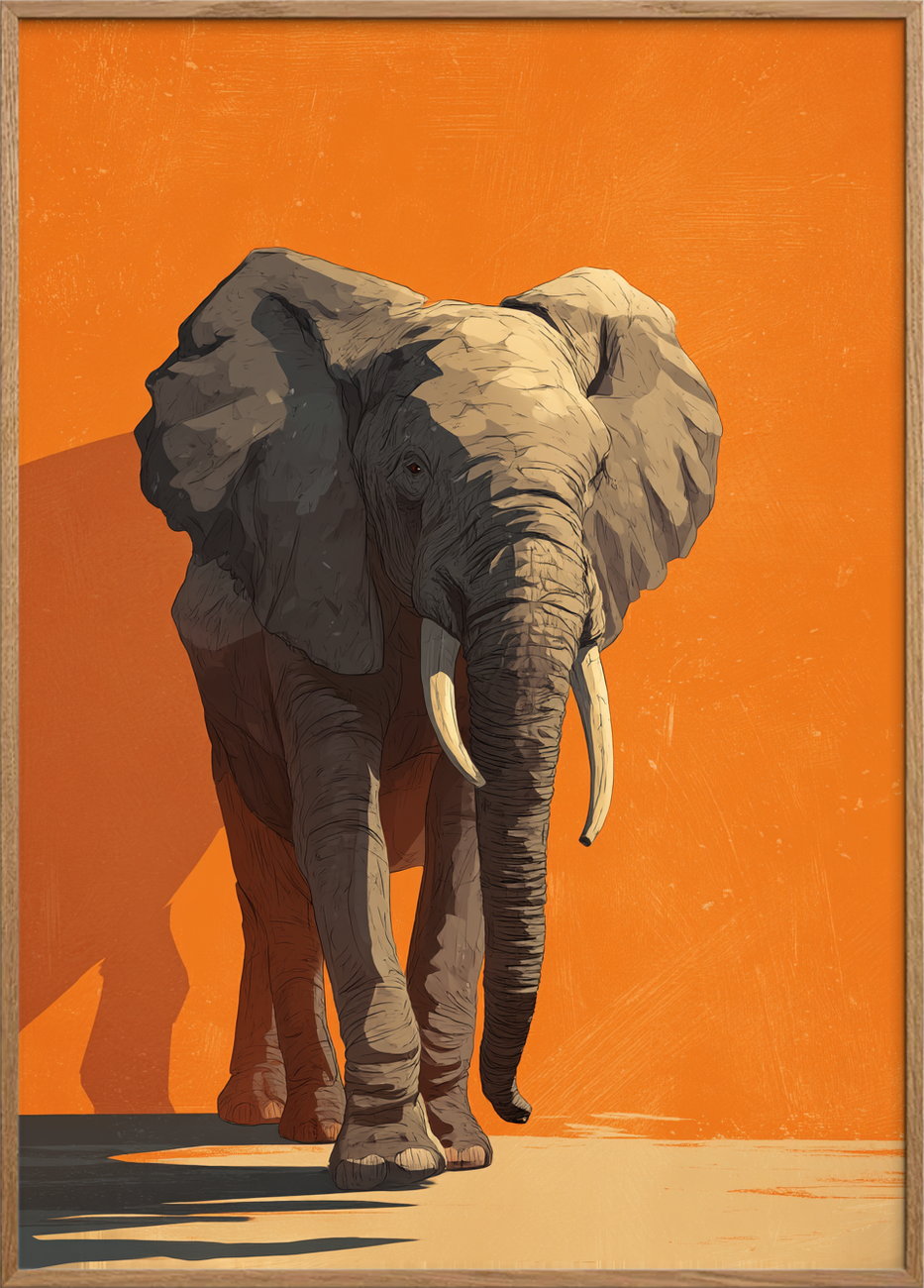 Tunge trin som trommer - Oak Frame, No Border