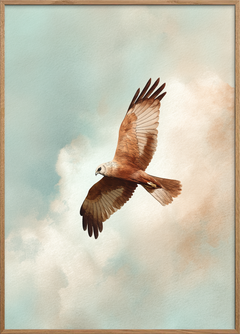 Vindens stille hvisken - Oak Frame, No Border