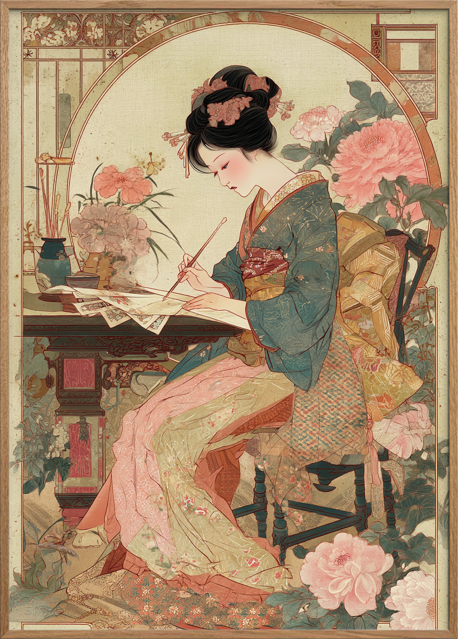 Duften af tusch og te - Oak Frame, No Border