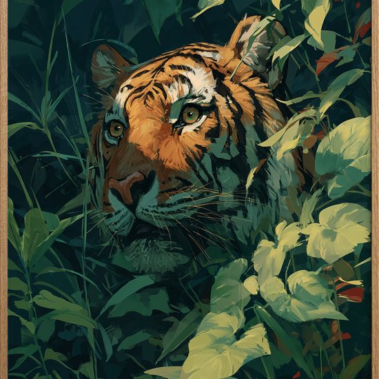 Tigerens bløde åndedrag - Oak Frame, No Border