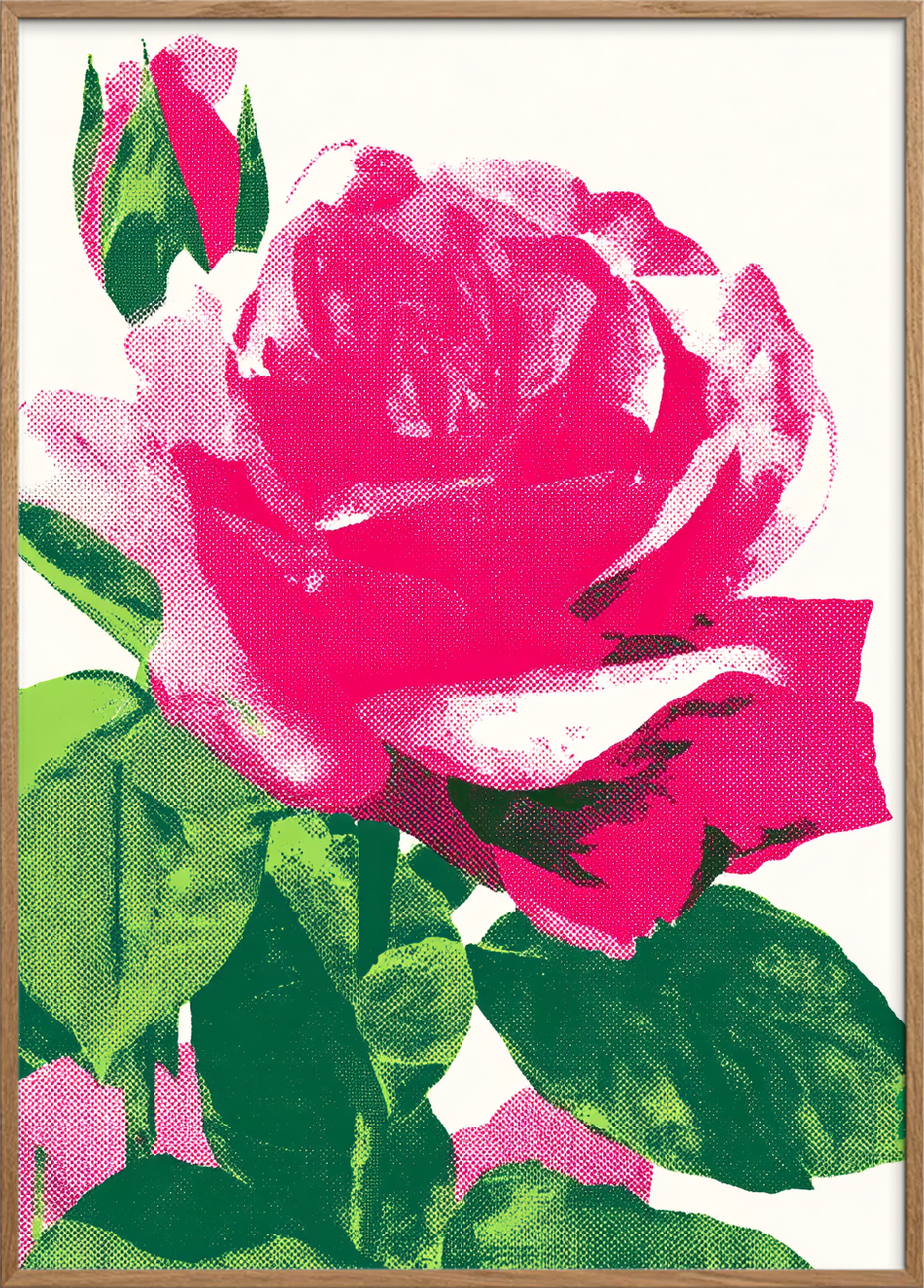 Blød neon, stille sus - Oak Frame, No Border