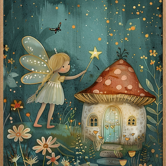 Måneskinets blide berøring - Oak Frame, No Border