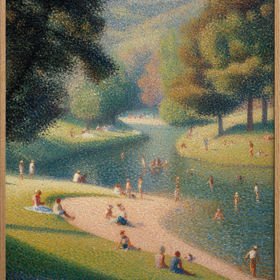 Sommerens sus i græsset - Oak Frame, No Border