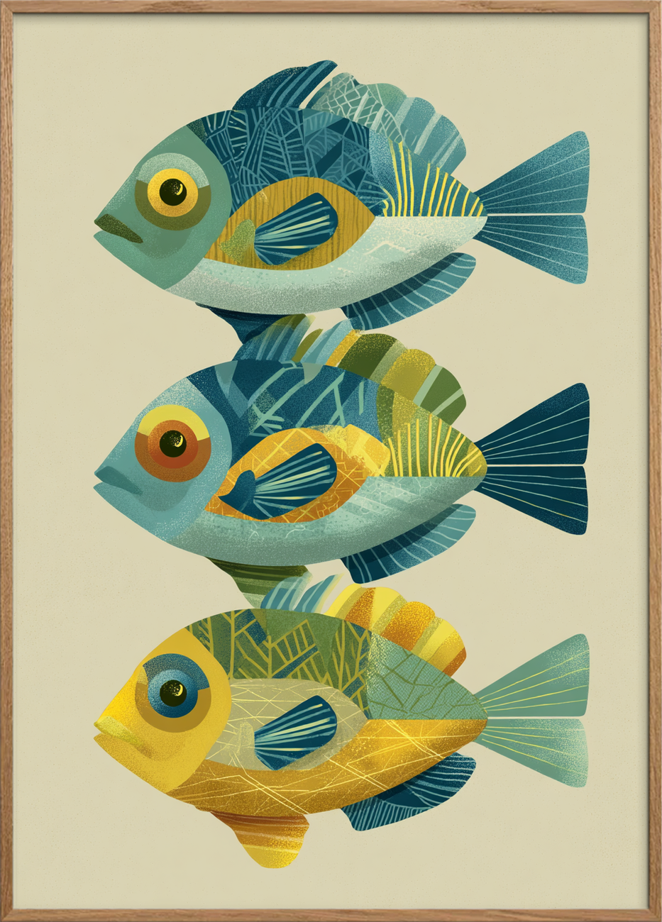 Havets sagte klang - Oak Frame, No Border