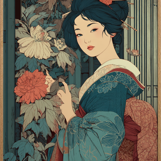 Sommerens hvisken bag skodderne - Oak Frame, No Border