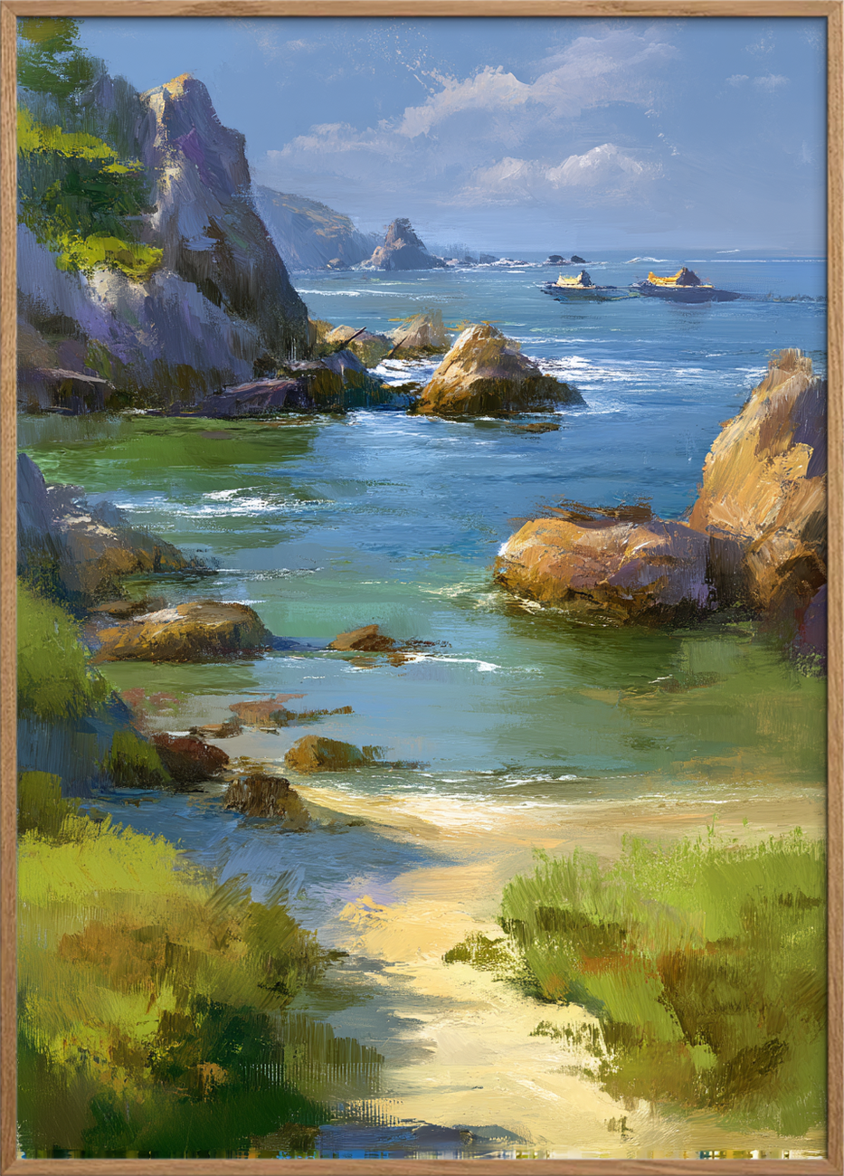 Bølgernes bløde hvisken - Oak Frame, No Border