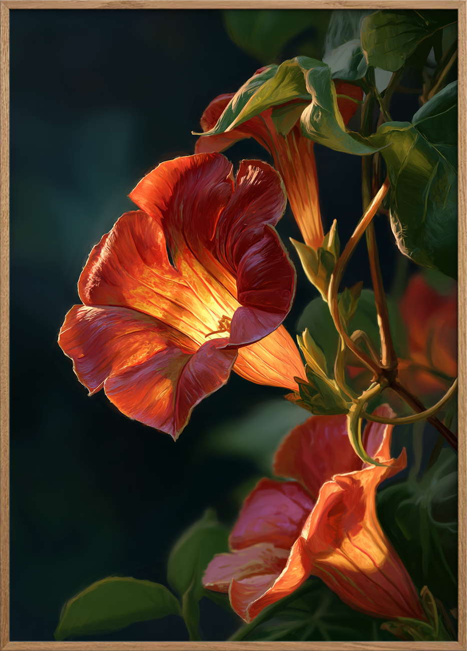 Indre glødens sang - Oak Frame, No Border