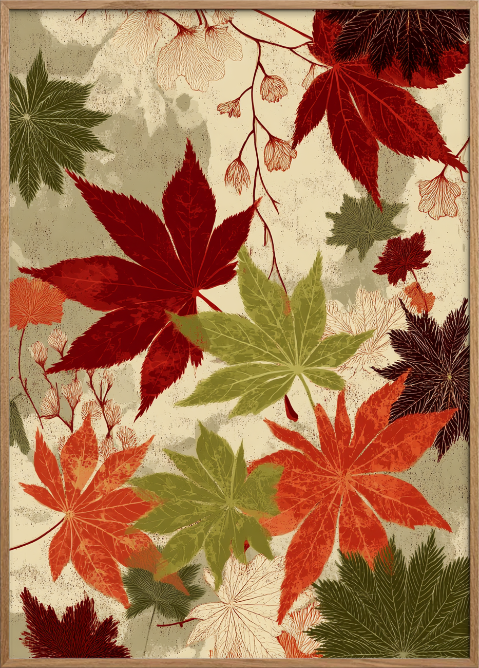 Knitrende fløjl - Oak Frame, No Border