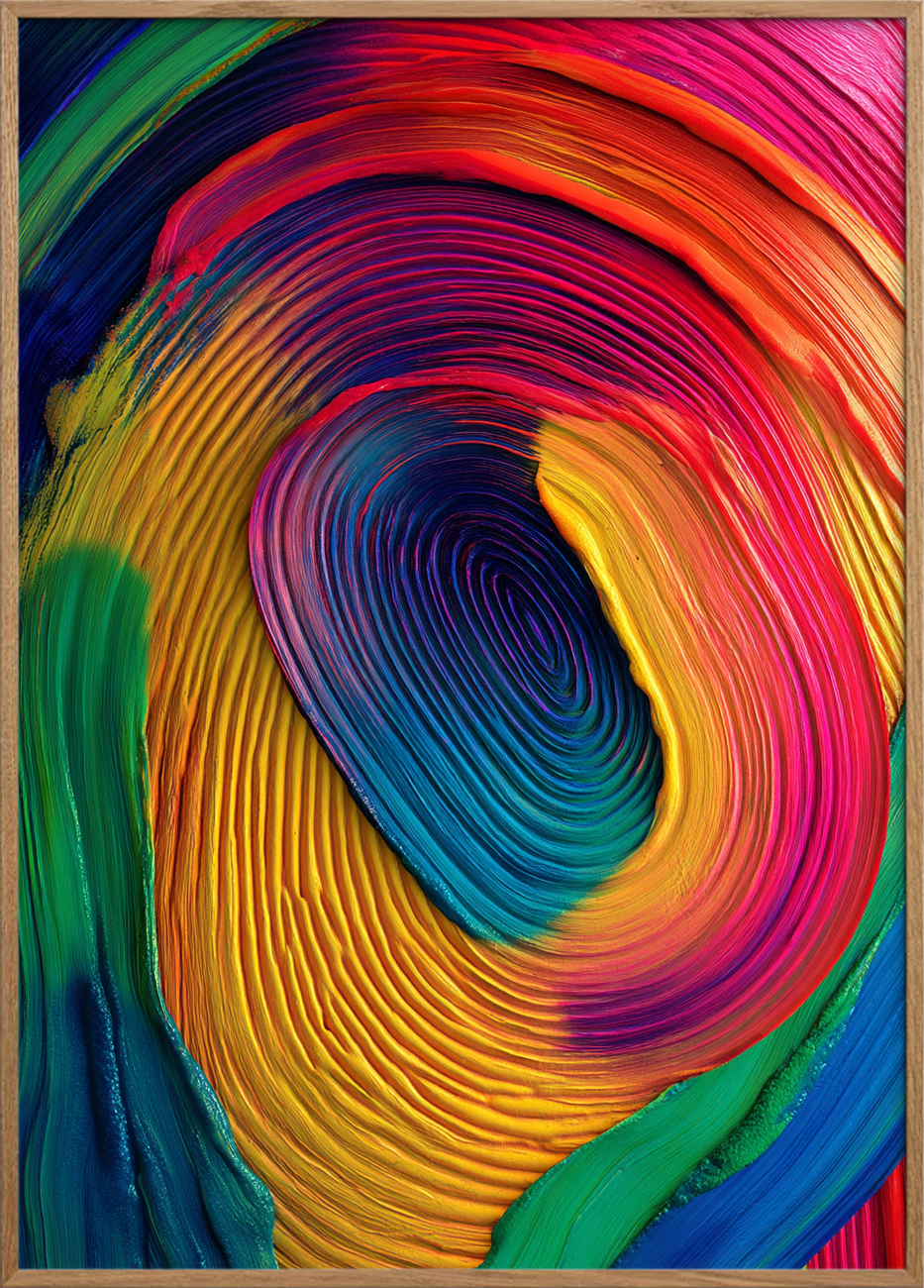 Tungen smager farvebrus - Oak Frame, No Border