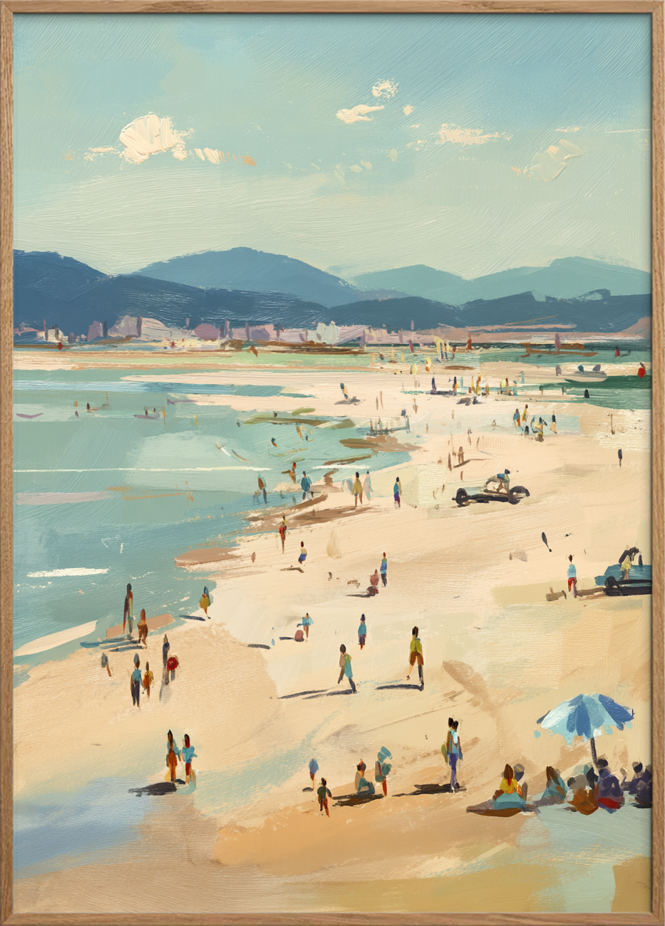 Saltets hvisken ved kysten - Oak Frame, No Border