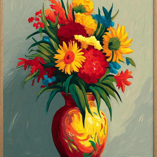 Duften af varme farver - Oak Frame, No Border