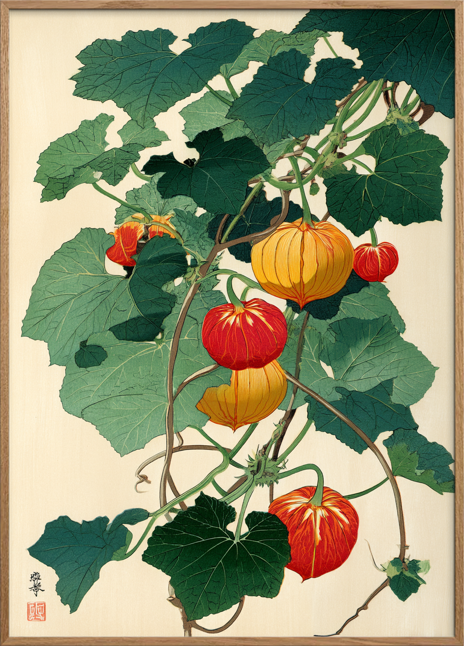 Hviskende lanterner i vinden - Oak Frame, No Border