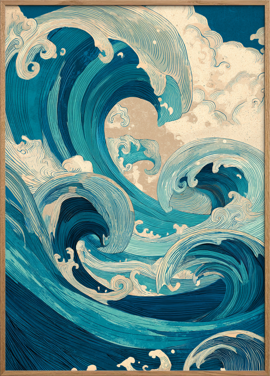 Smagen af salt og storm - Oak Frame, No Border