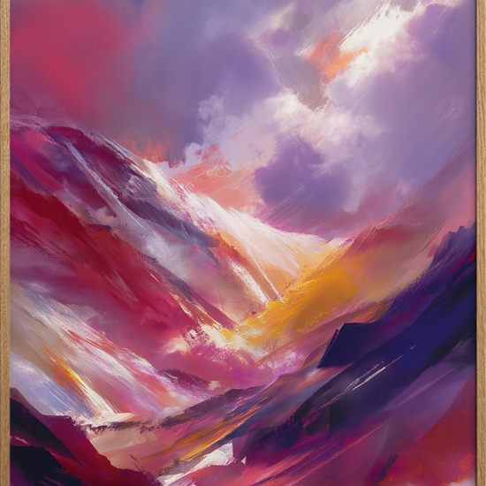 Smag af solnedgang - Oak Frame, No Border