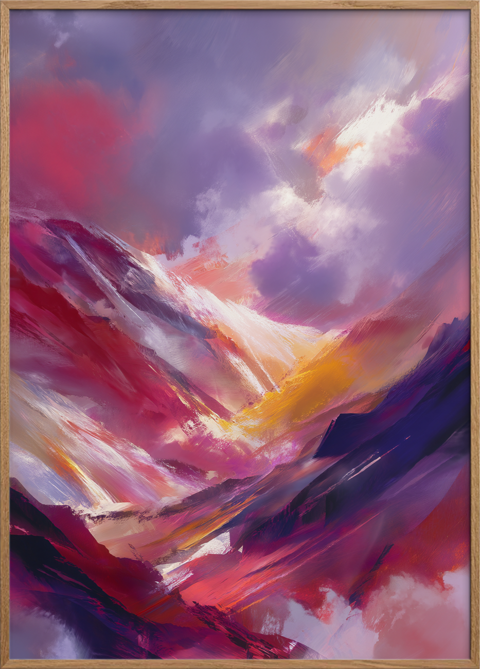 Smag af solnedgang - Oak Frame, No Border