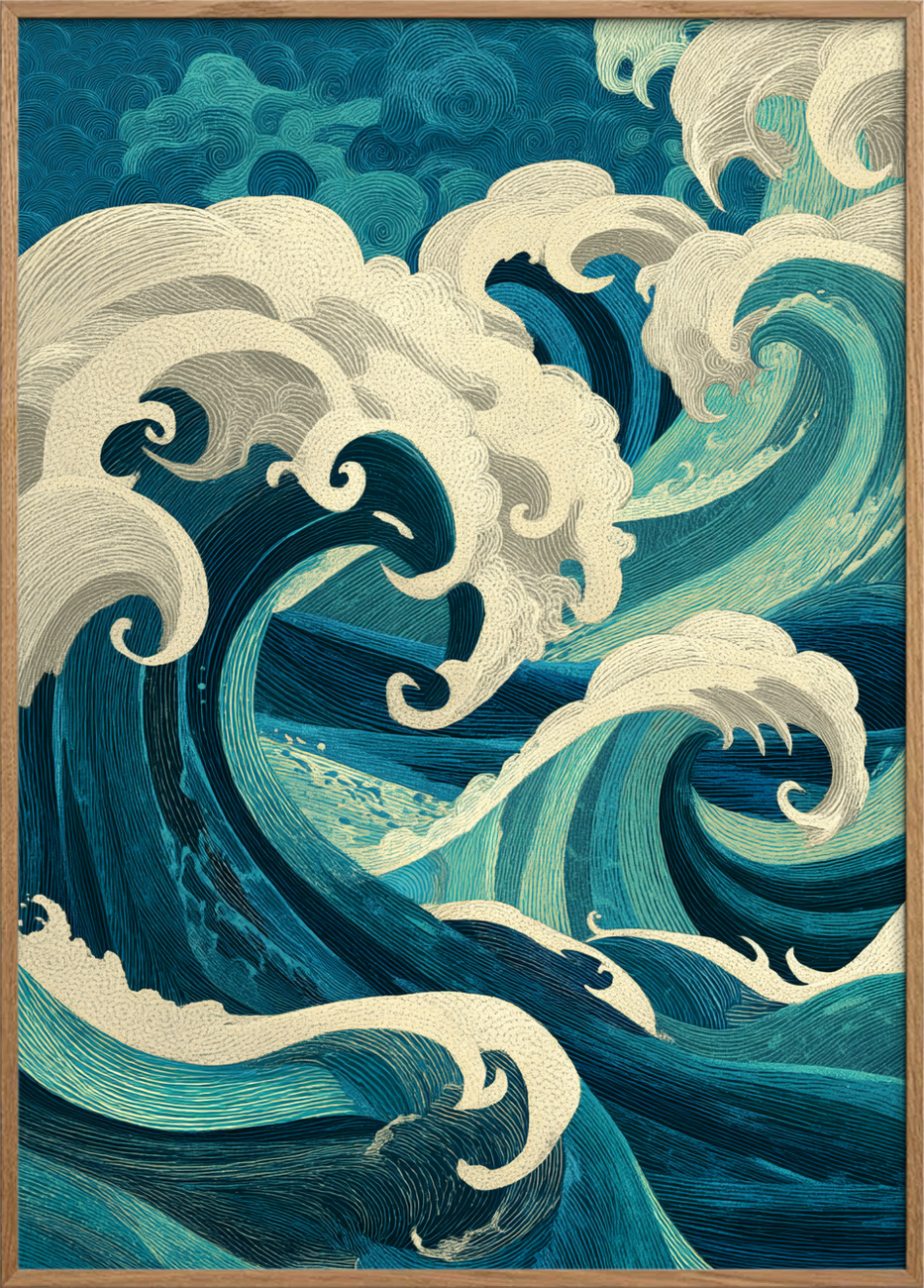 Havets hviskende klang - Oak Frame, No Border