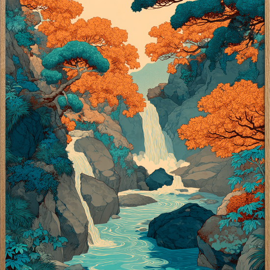 Vandets hvisken i kløften - Oak Frame, No Border