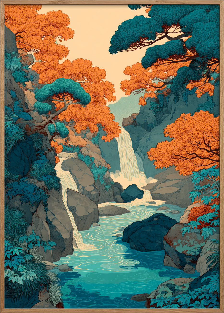 Vandets hvisken i kløften - Oak Frame, No Border