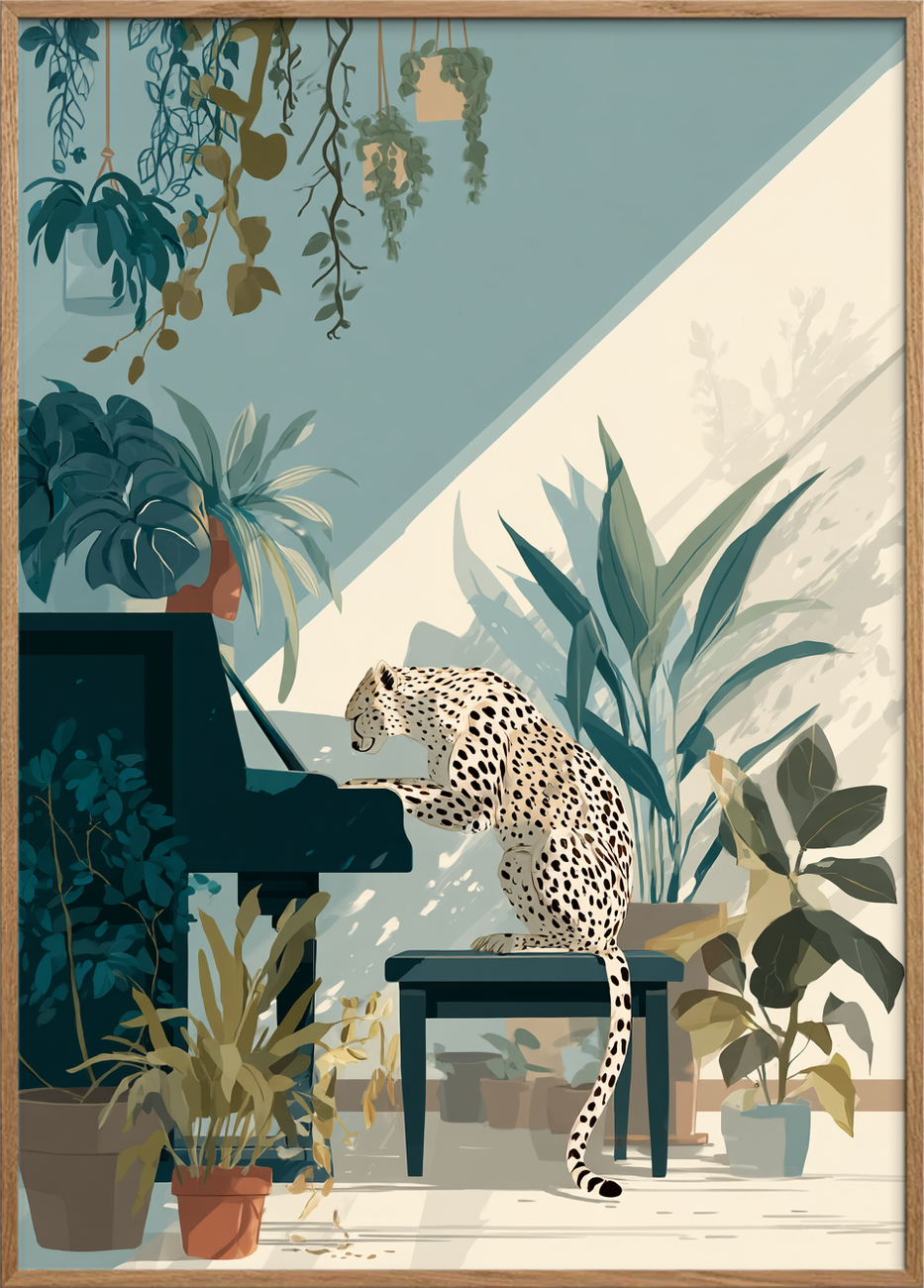 Potespil i grønne skygger - Oak Frame, No Border