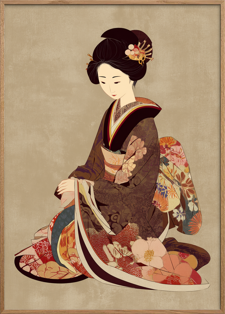 Blomsternes sagte sus - Oak Frame, No Border