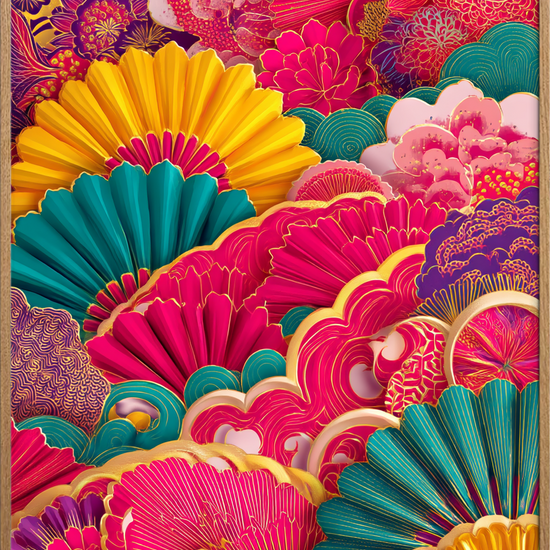 Silke under fingrene - Oak Frame, No Border