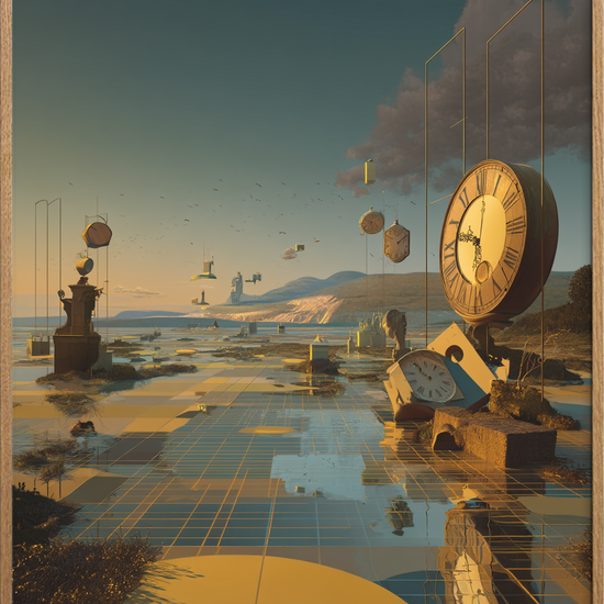 Tidens hvisken over havet - Oak Frame, No Border