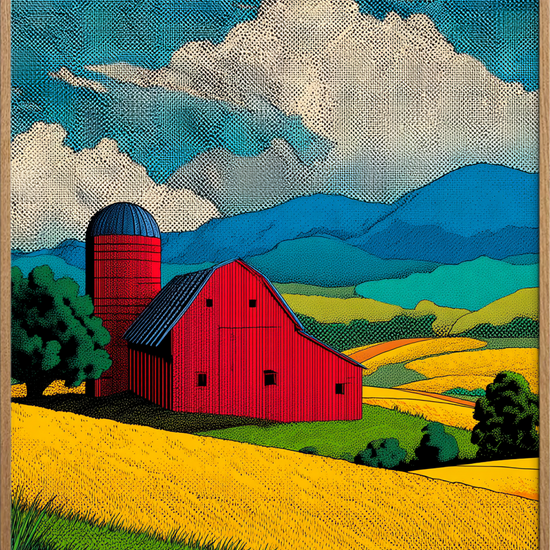 Sommerens gyldne hvisken - Oak Frame, No Border