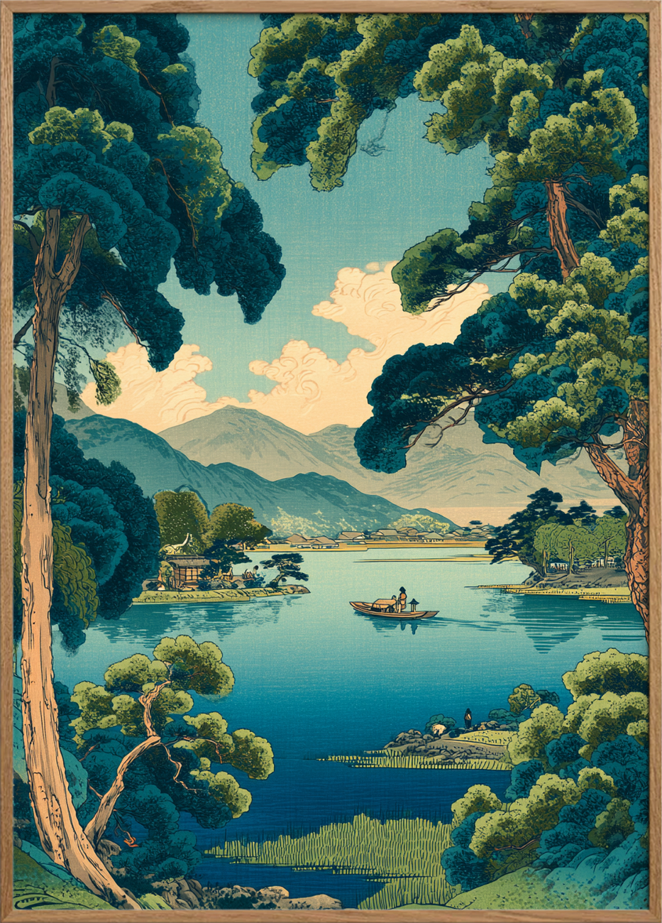 Stillevandets hvisken - Oak Frame, No Border